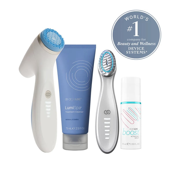 ageLOC® LumiSpa® iO & ageLOC Boost® Kit (Blue) – Nuveska