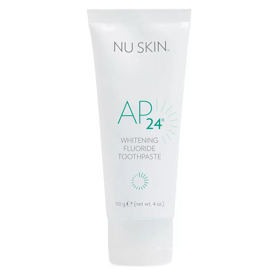 AP 24 Whitening Fluoride Toothpaste tube, vanilla mint, Nu Skin